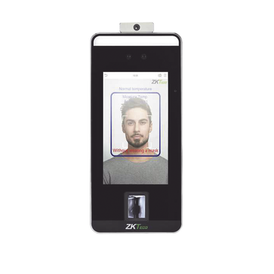 Terminal de reconocimiento Facial, Palma, Huella Digital y temperatura de alta velocidad
